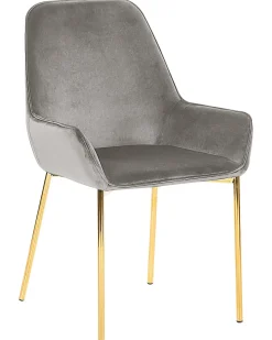 Set di 2 sedie da pranzo LOVERNA Velluto Grigio