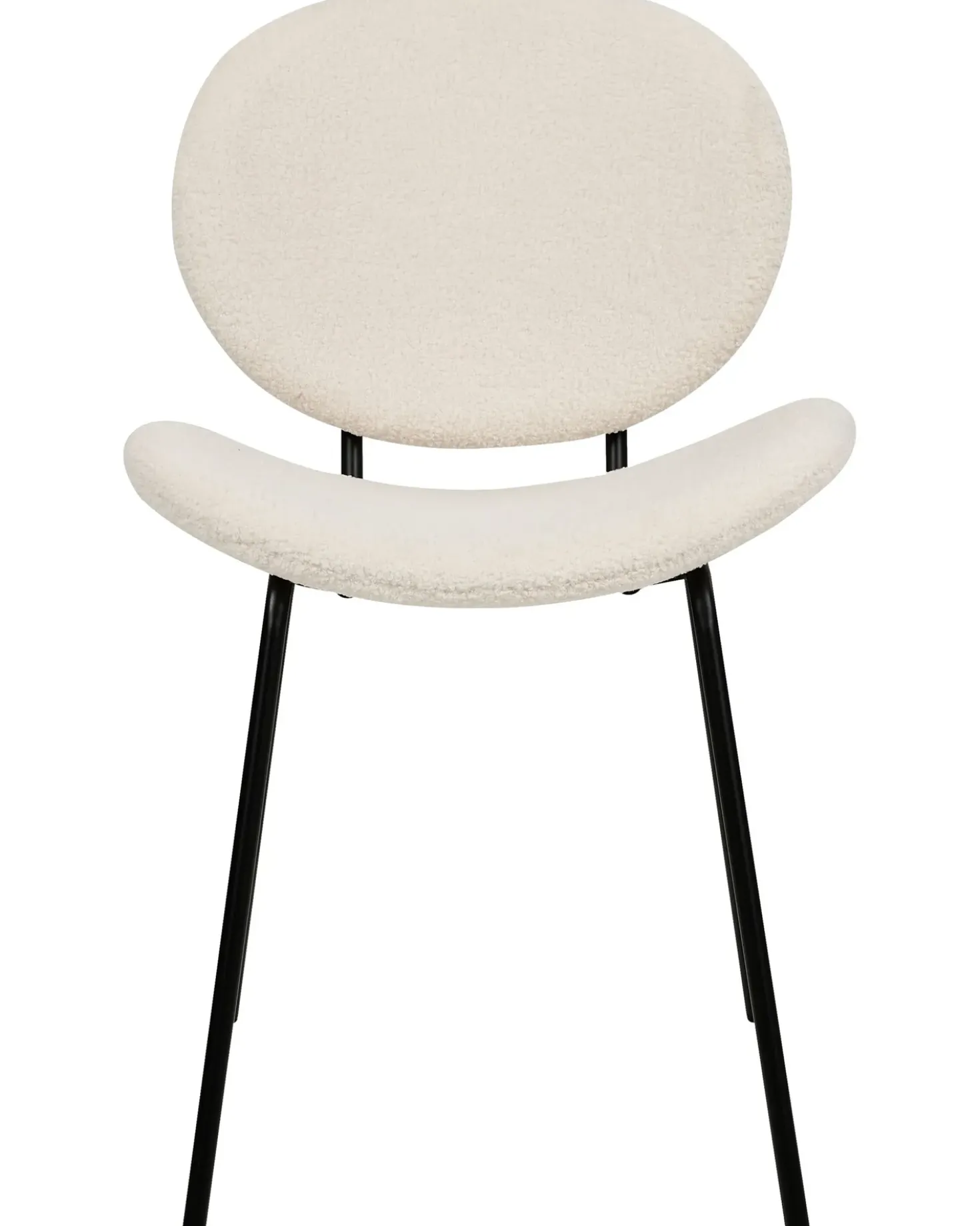 Set di 2 sedie da pranzo LUANA Bouclé Bianco