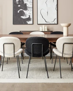 Set di 2 sedie da pranzo LUANA Bouclé Bianco