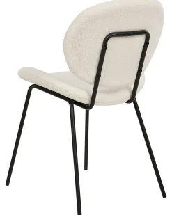 Set di 2 sedie da pranzo LUANA Bouclé Bianco