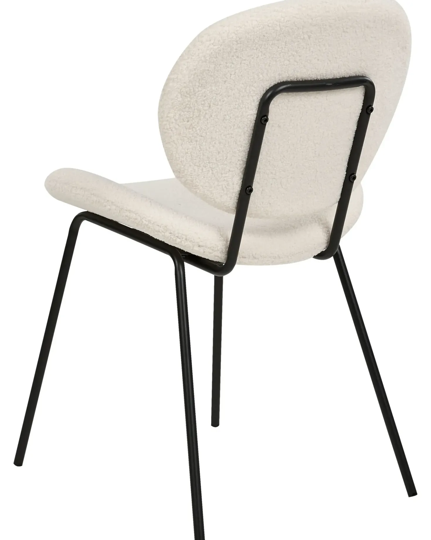 Set di 2 sedie da pranzo LUANA Bouclé Bianco