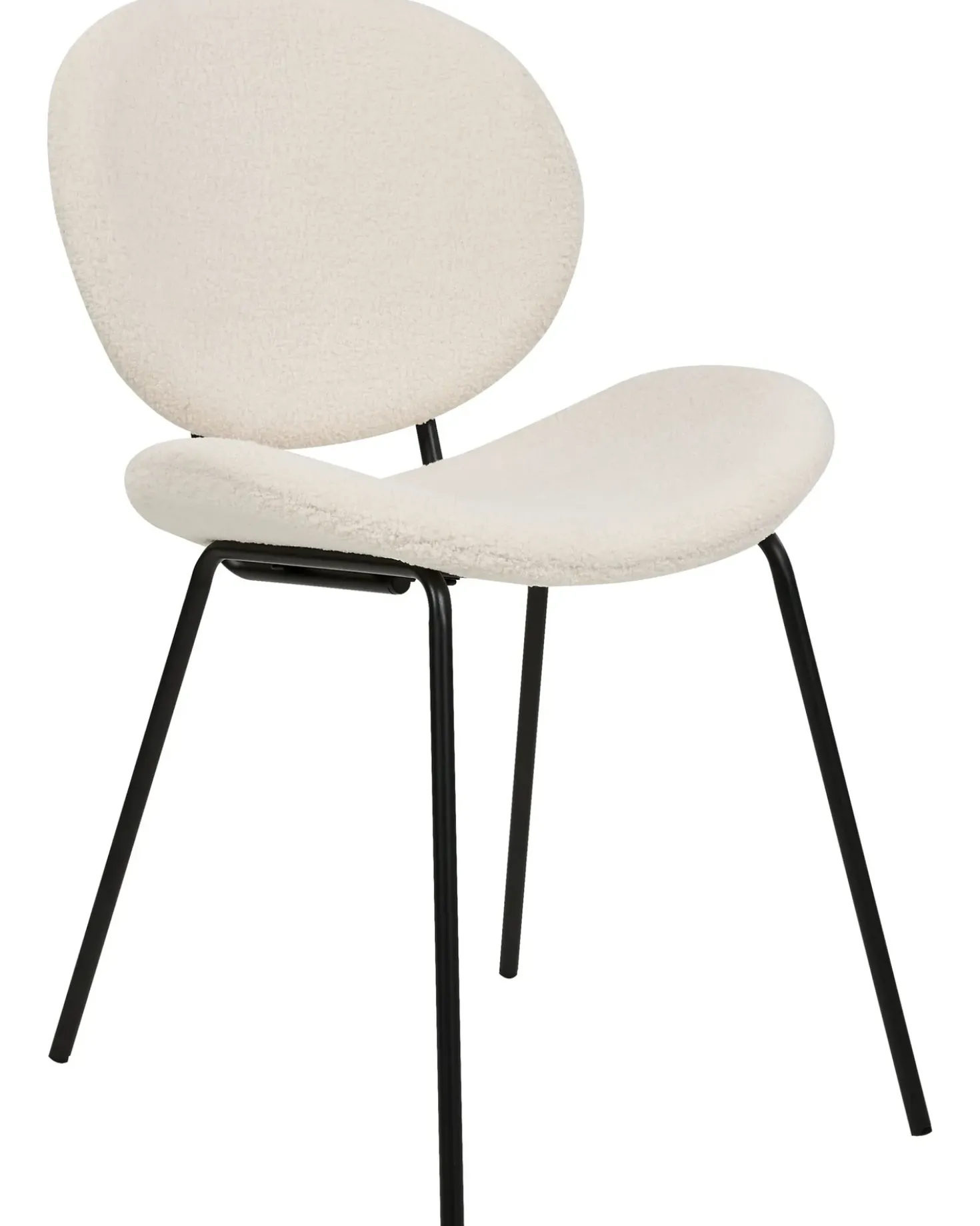 Set di 2 sedie da pranzo LUANA Bouclé Bianco