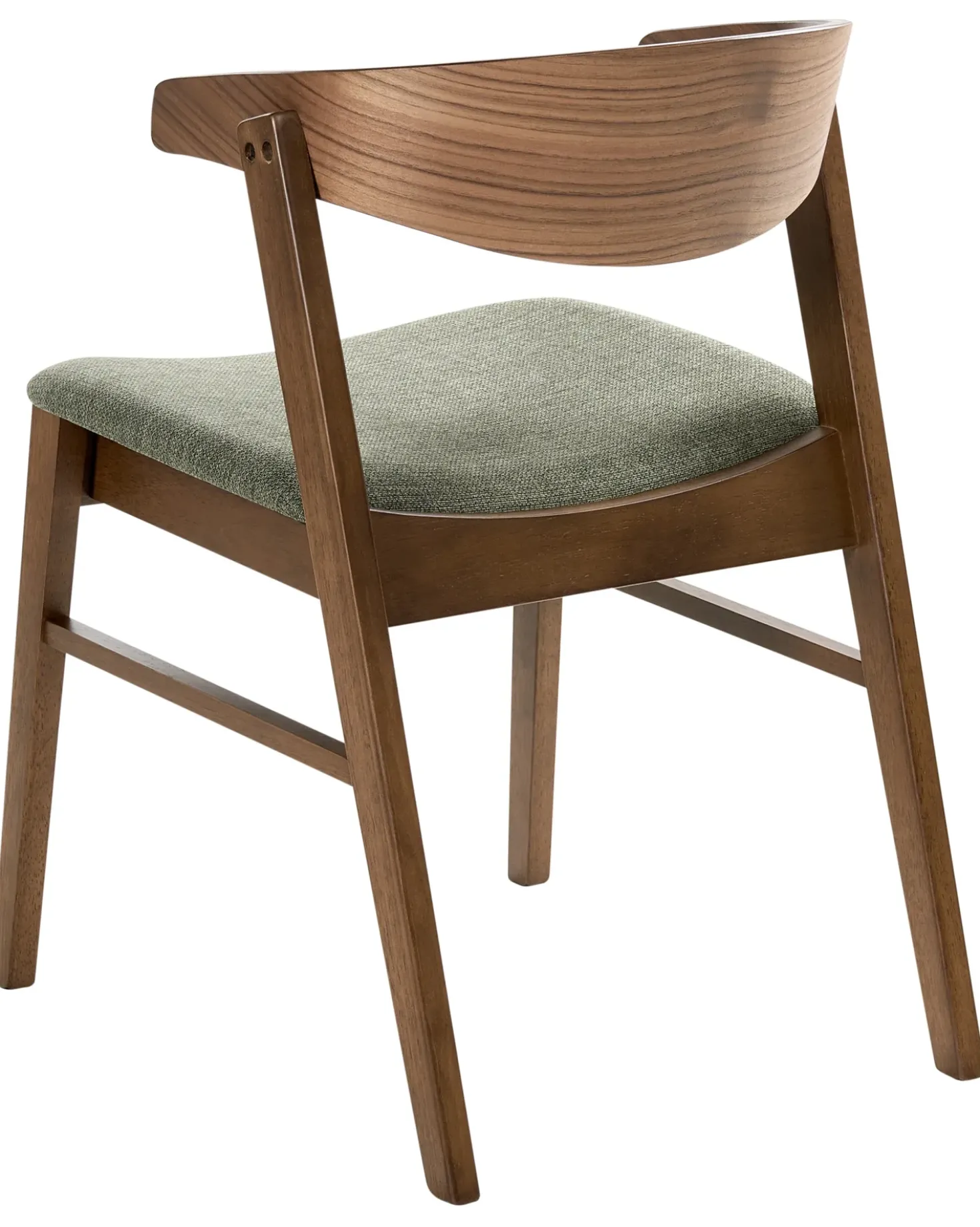 Set di 2 sedie da pranzo LILLY Tessuto Verde scuro/Marrone