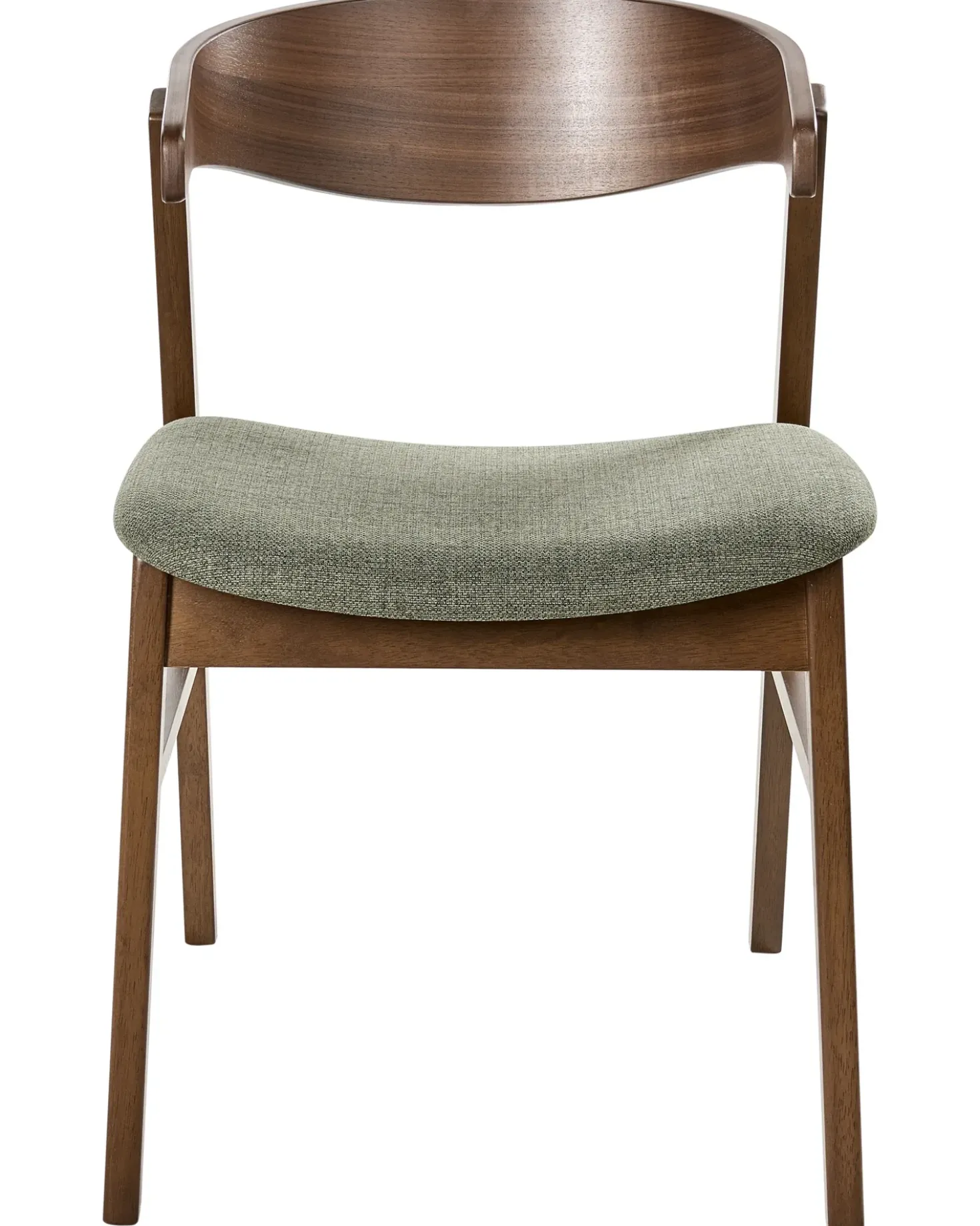 Set di 2 sedie da pranzo LILLY Tessuto Verde scuro/Marrone