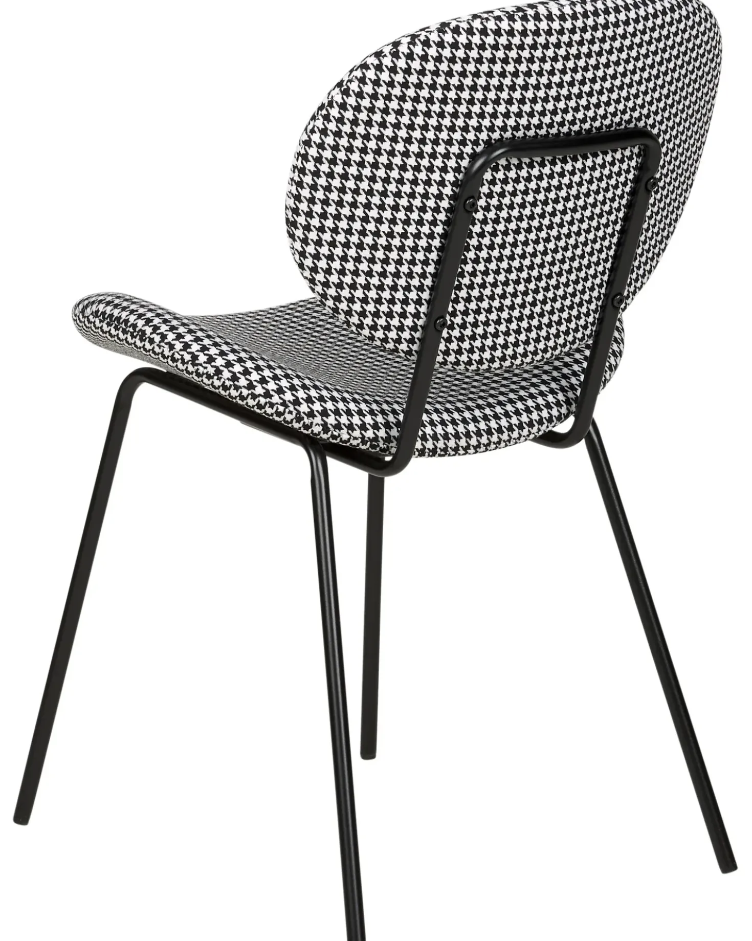 Set di 2 sedie da pranzo LUANA Tessuto Nero/Bianco
