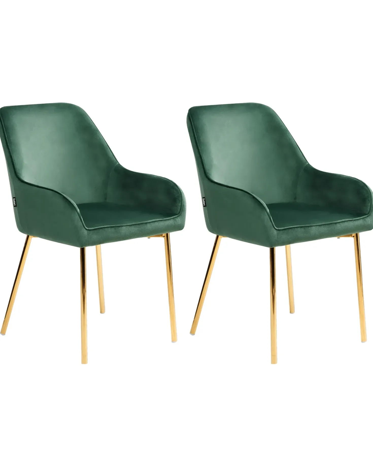Set di 2 sedie da pranzo LOVERNA Velluto Verde