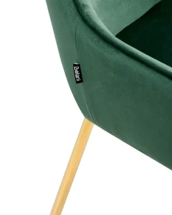 Set di 2 sedie da pranzo LOVERNA Velluto Verde