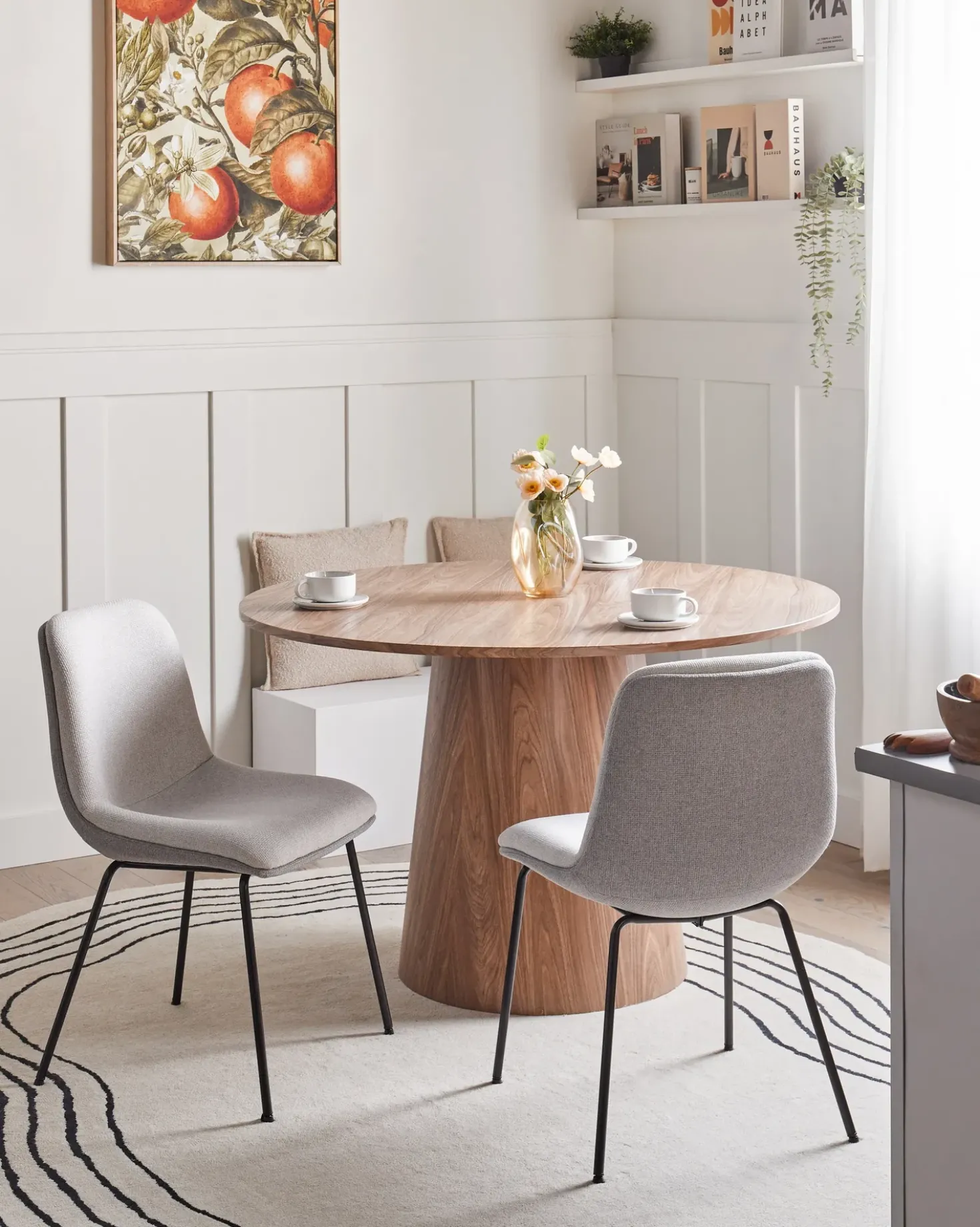 Set di 2 sedie da pranzo LORIDA Tessuto Grigio chiaro