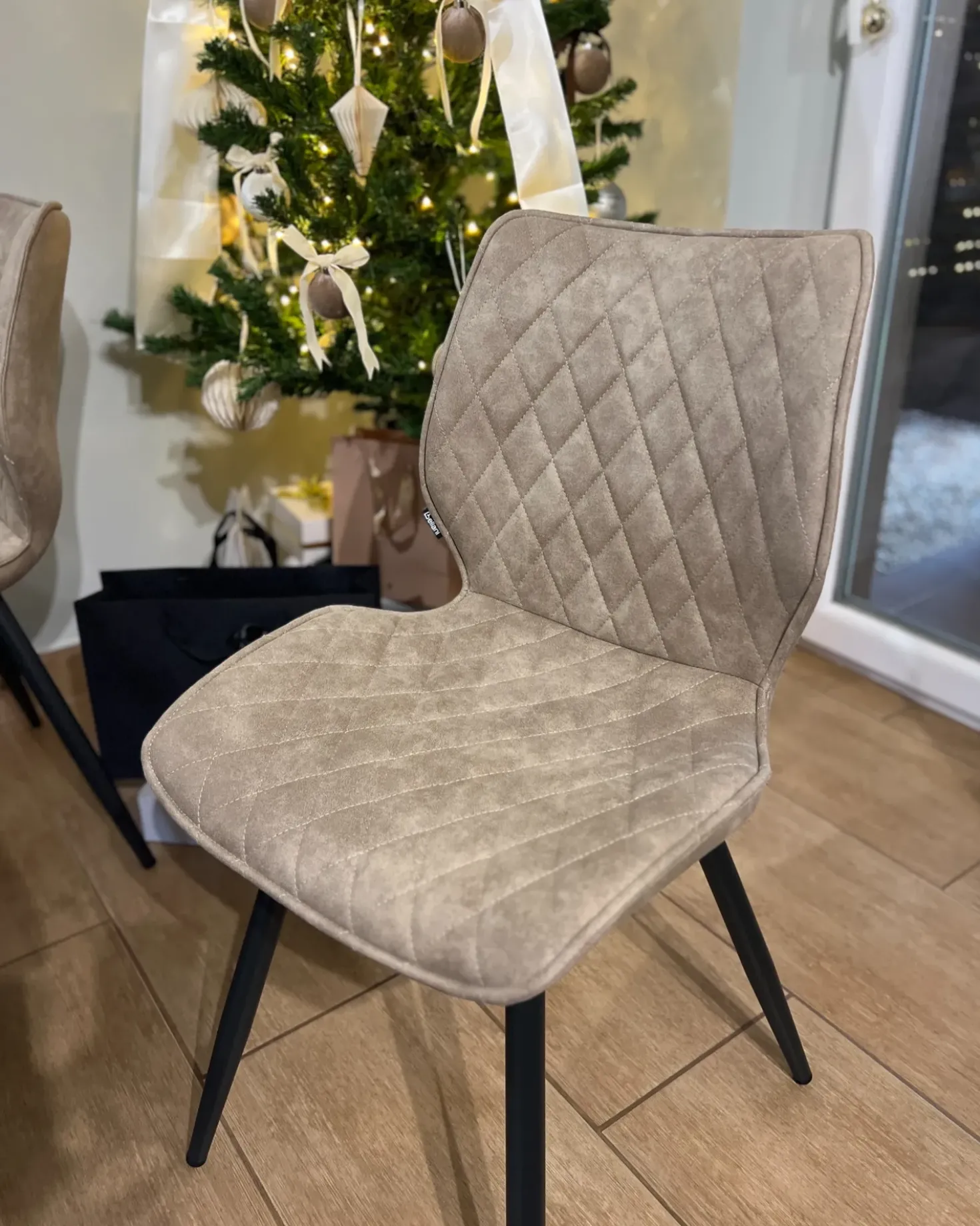 Set di 2 sedie da pranzo LISLE Tessuto Beige