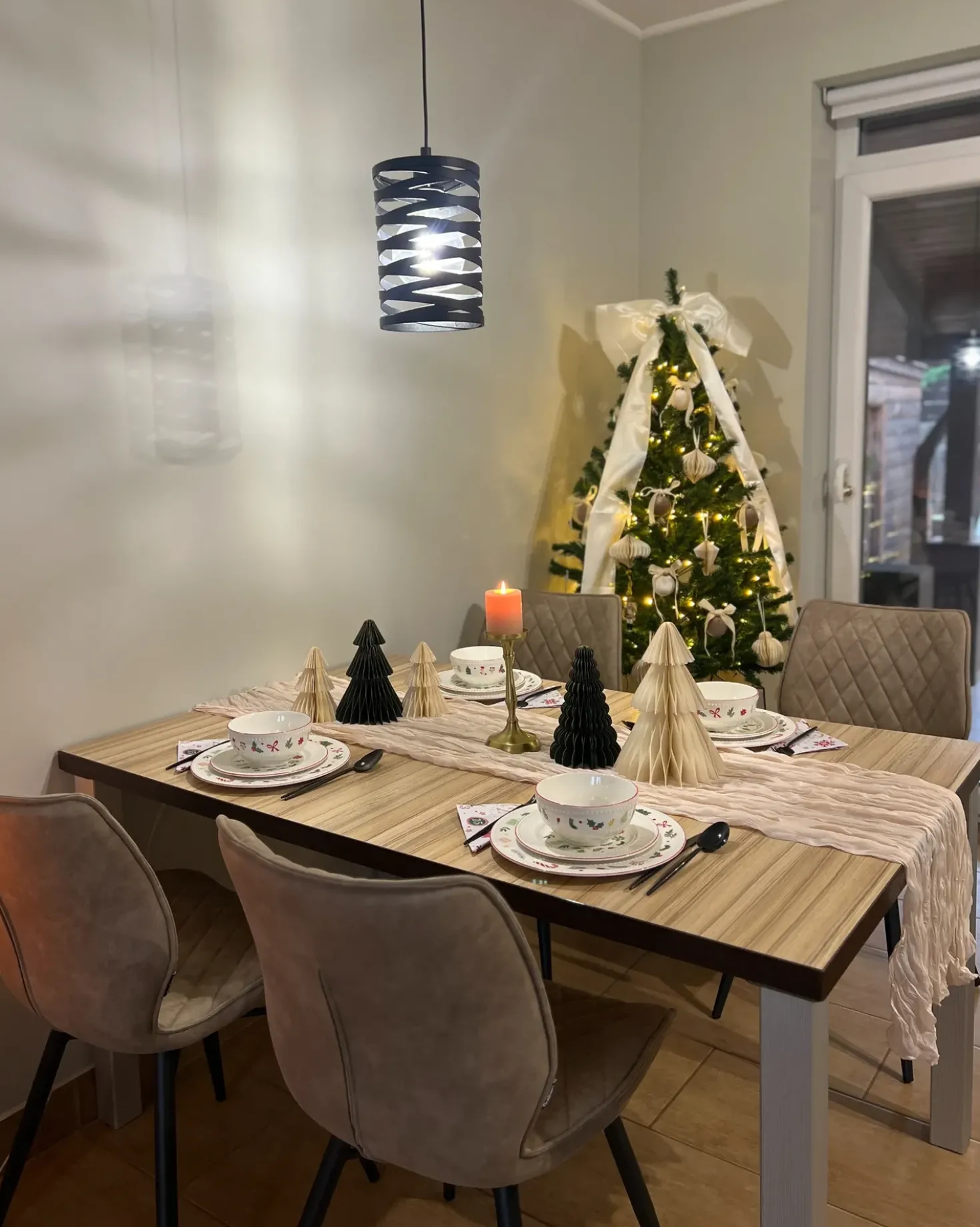 Set di 2 sedie da pranzo LISLE Tessuto Beige