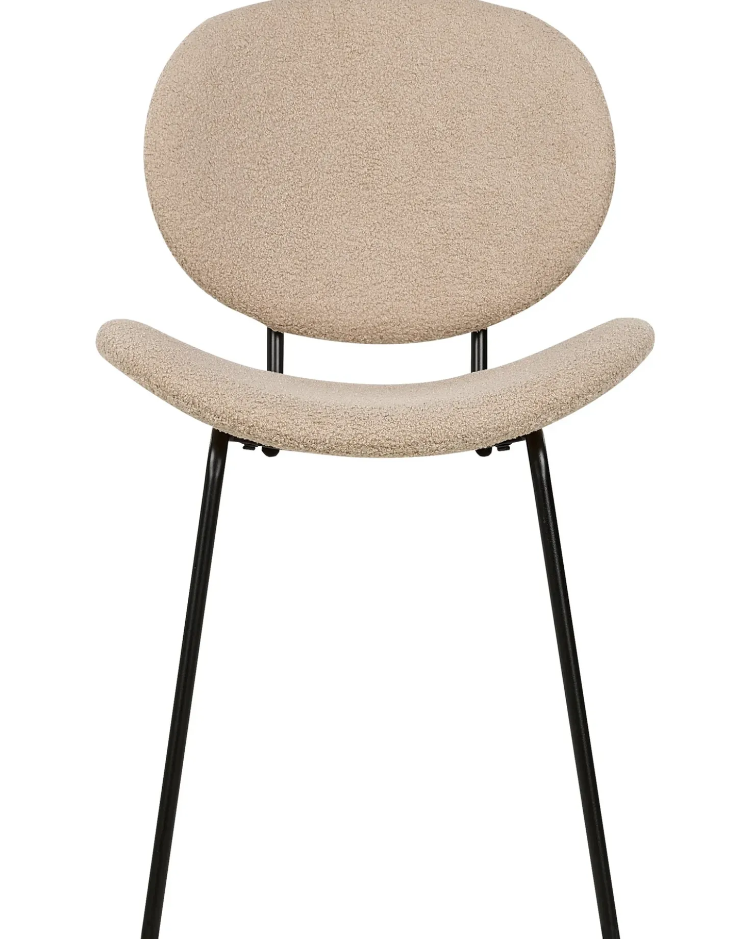 Set di 2 sedie da pranzo LUANA Bouclé Tortora
