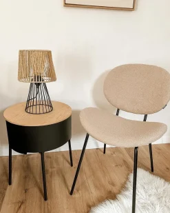 Set di 2 sedie da pranzo LUANA Bouclé Tortora