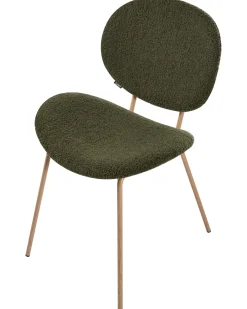 Set di 2 sedie da pranzo LUANA Bouclé Verde scuro