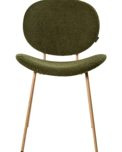 Set di 2 sedie da pranzo LUANA Bouclé Verde scuro