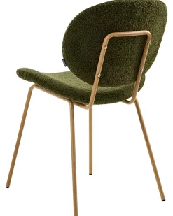 Set di 2 sedie da pranzo LUANA Bouclé Verde scuro