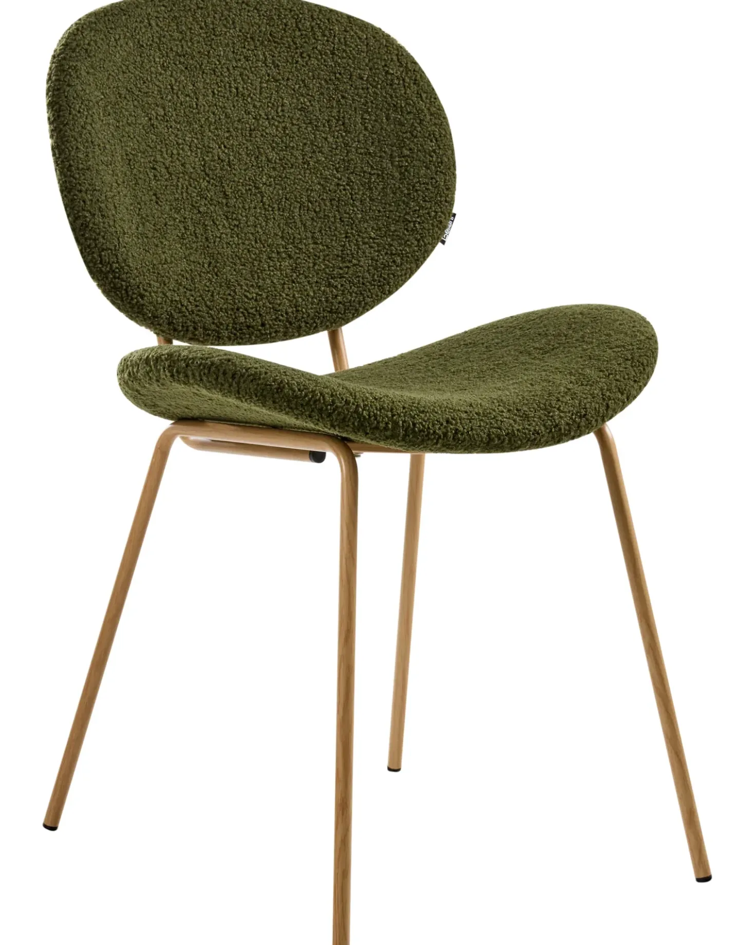 Set di 2 sedie da pranzo LUANA Bouclé Verde scuro
