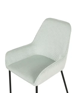 Set di 2 sedie da pranzo LOVERNA Velluto a coste Verde menta