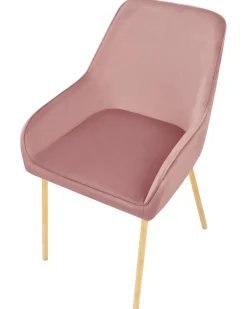 Set di 2 sedie da pranzo LOVERNA Velluto Rosa