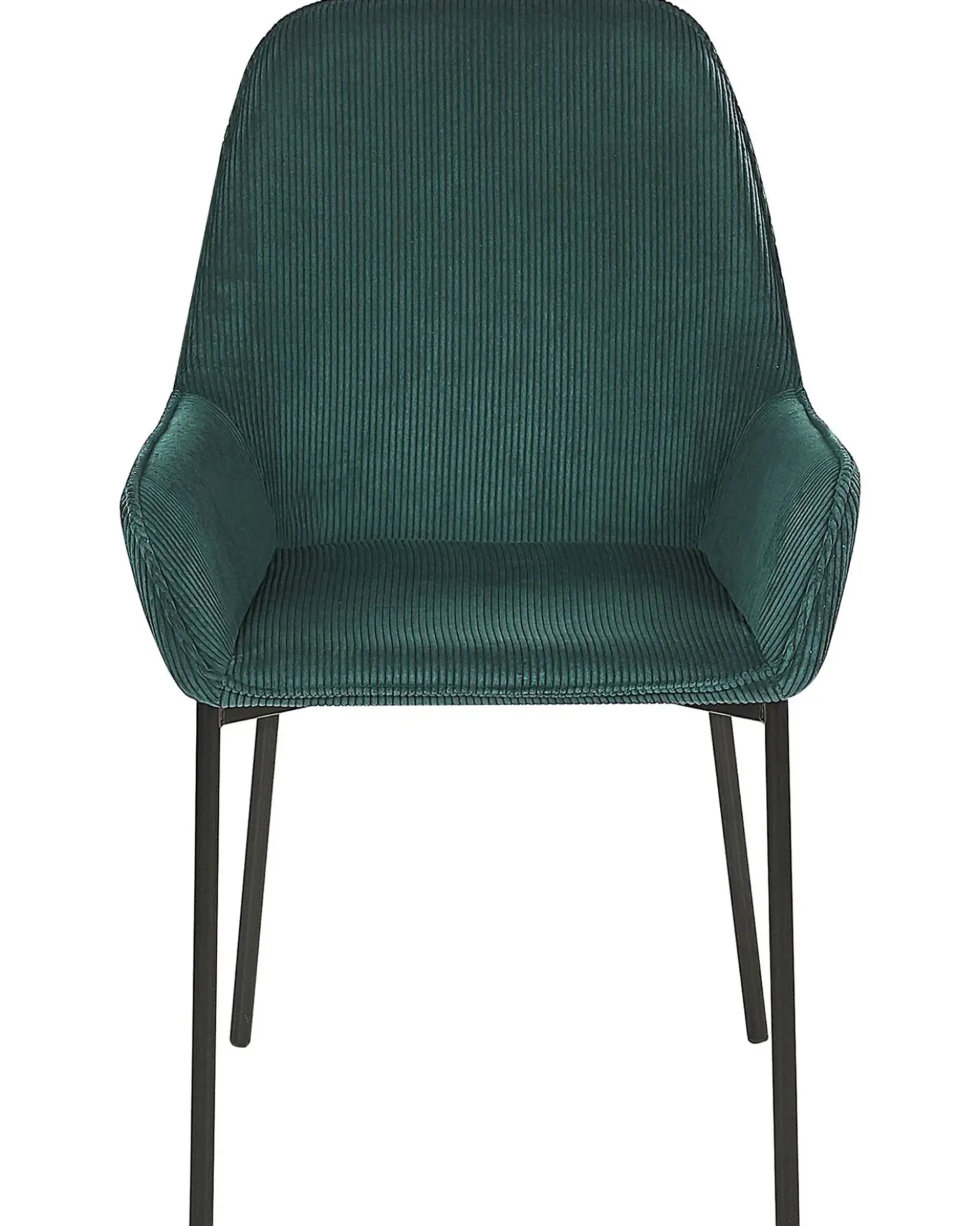 Set di 2 sedie da pranzo LOVERNA Velluto a coste Verde scuro
