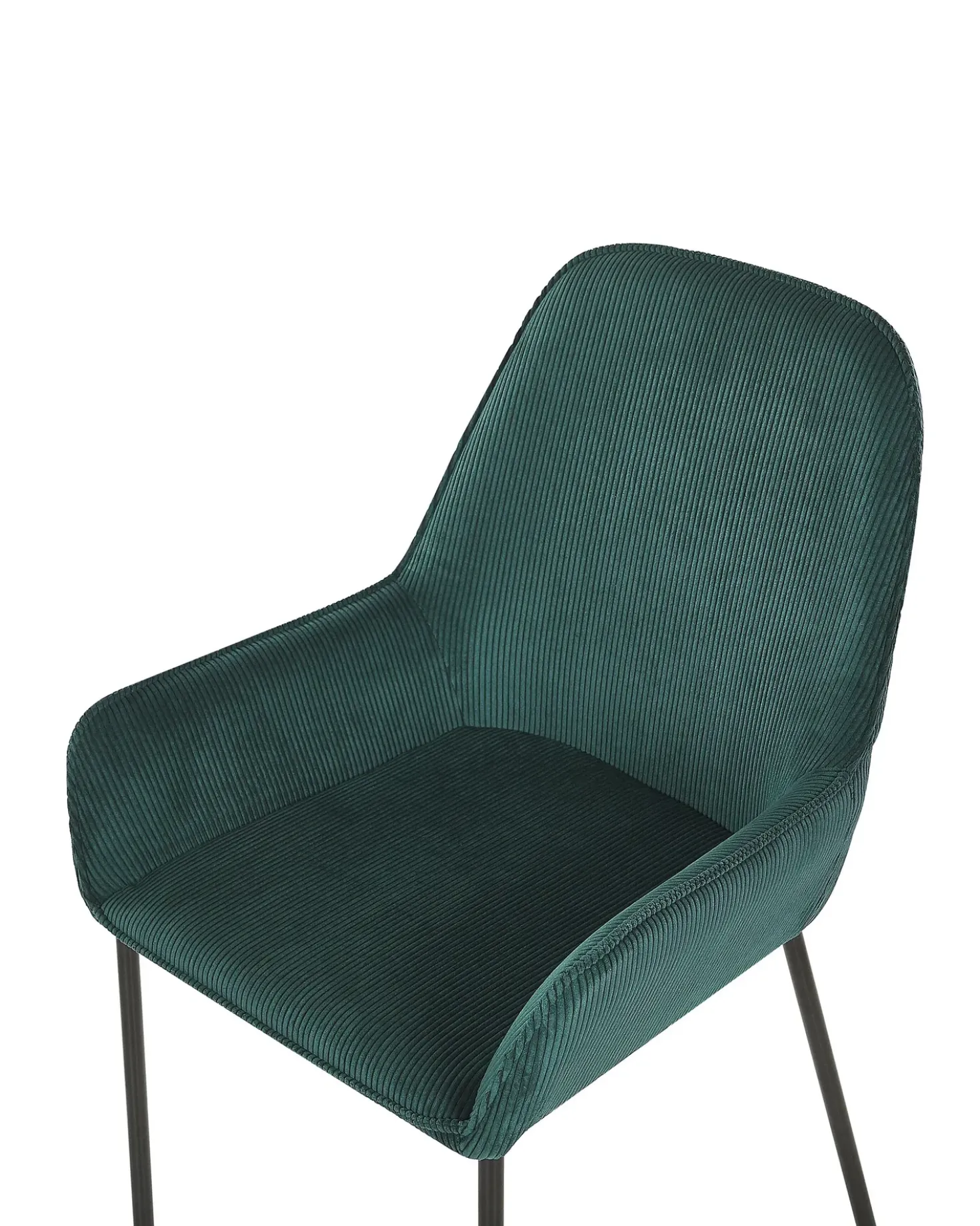 Set di 2 sedie da pranzo LOVERNA Velluto a coste Verde scuro