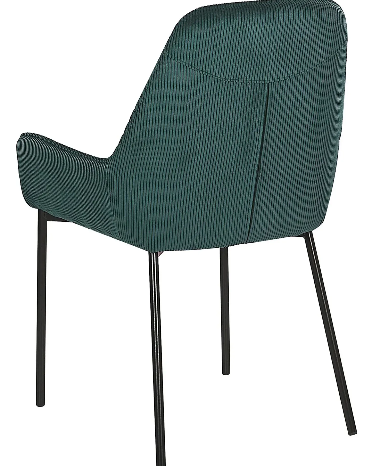 Set di 2 sedie da pranzo LOVERNA Velluto a coste Verde scuro