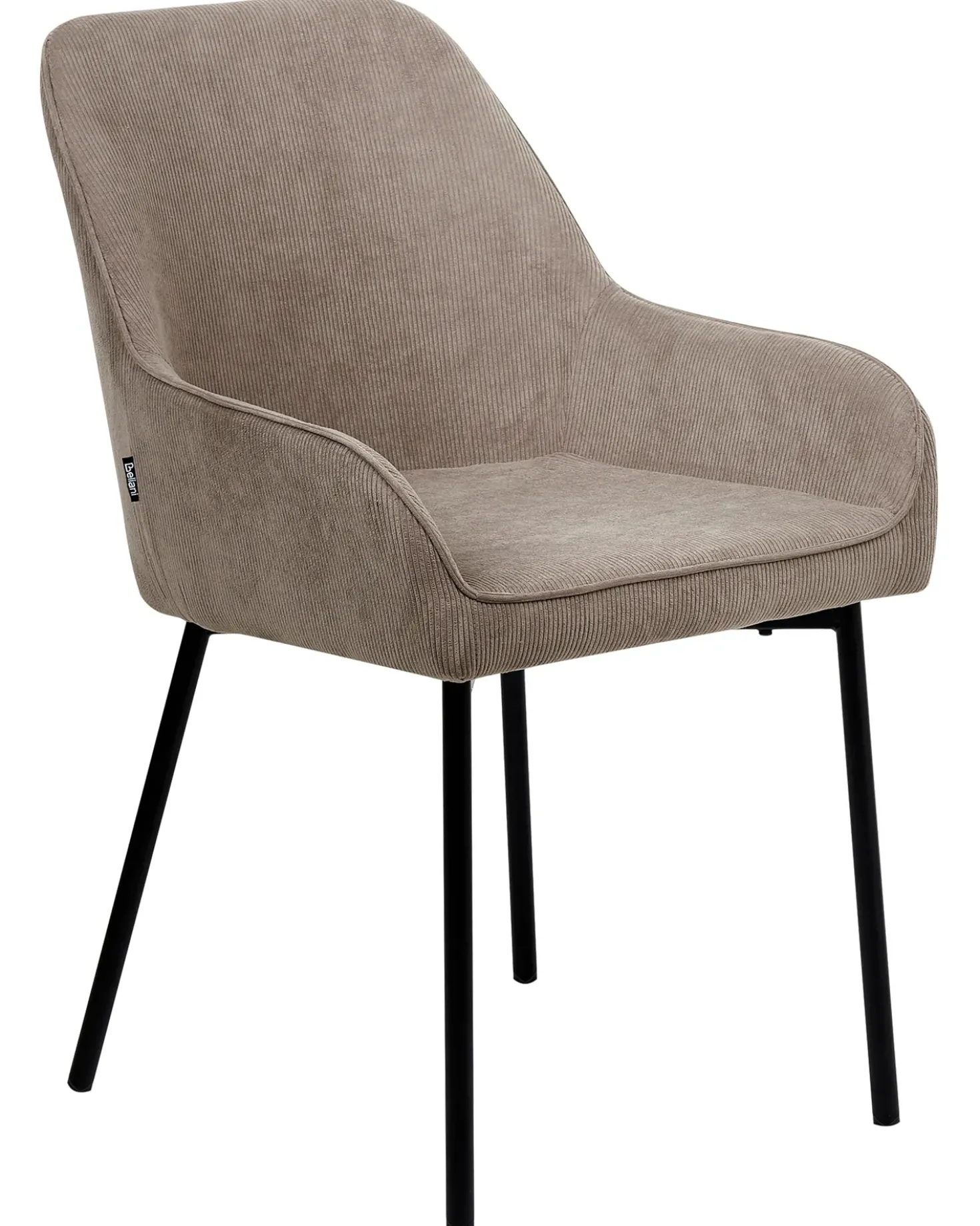 Set di 2 sedie da pranzo LOVERNA Velluto a coste Beige