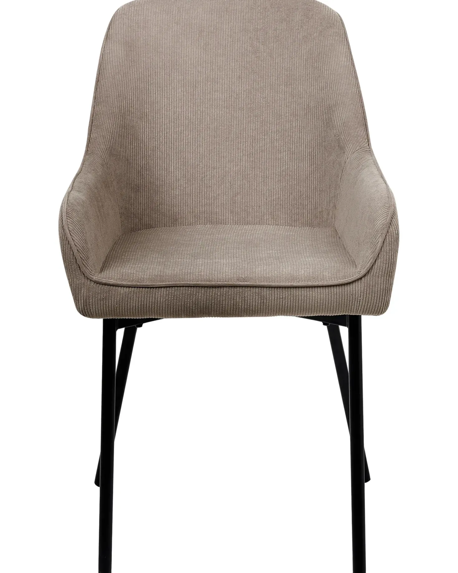 Set di 2 sedie da pranzo LOVERNA Velluto a coste Beige