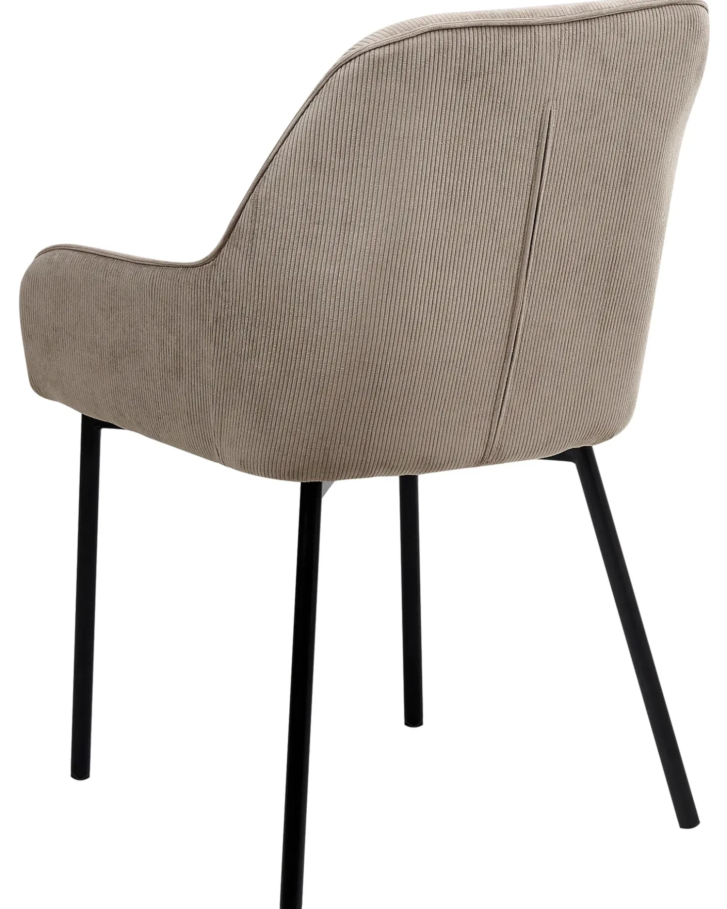 Set di 2 sedie da pranzo LOVERNA Velluto a coste Beige