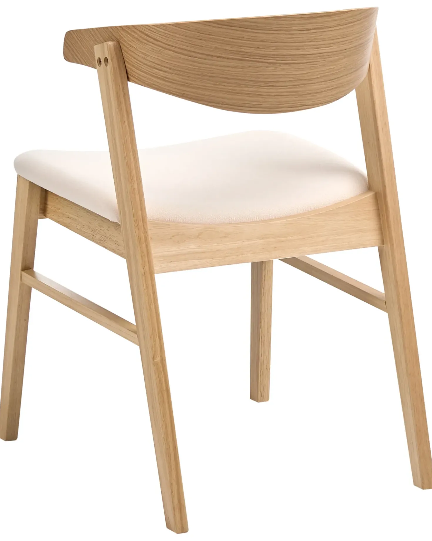 Set di 2 sedie da pranzo LILLY Tessuto Marrone chiaro/Bianco sporco