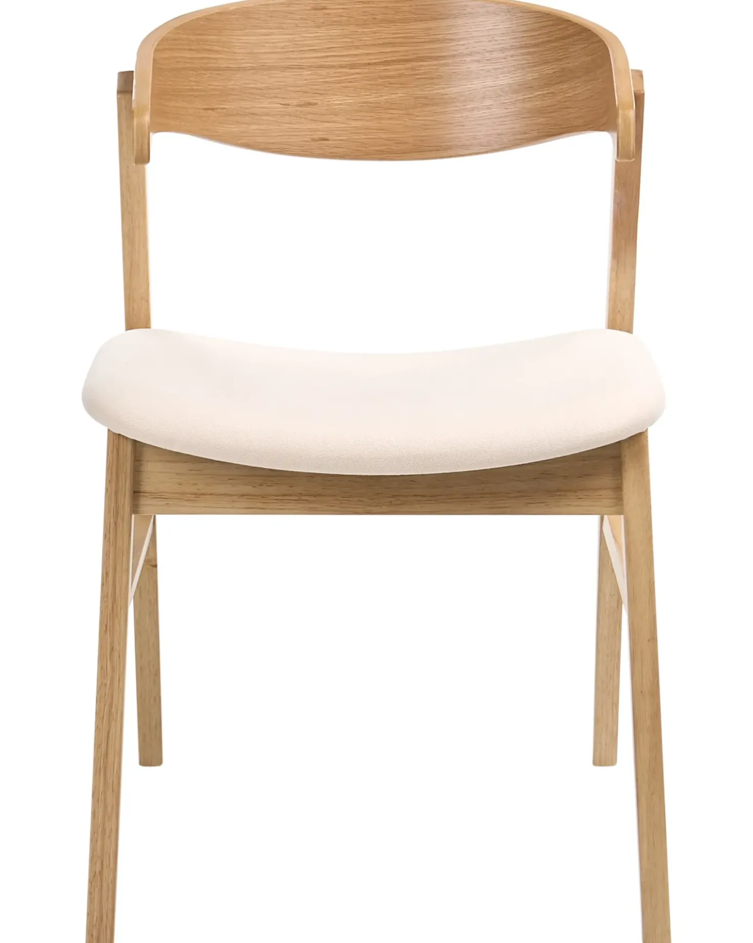 Set di 2 sedie da pranzo LILLY Tessuto Marrone chiaro/Bianco sporco
