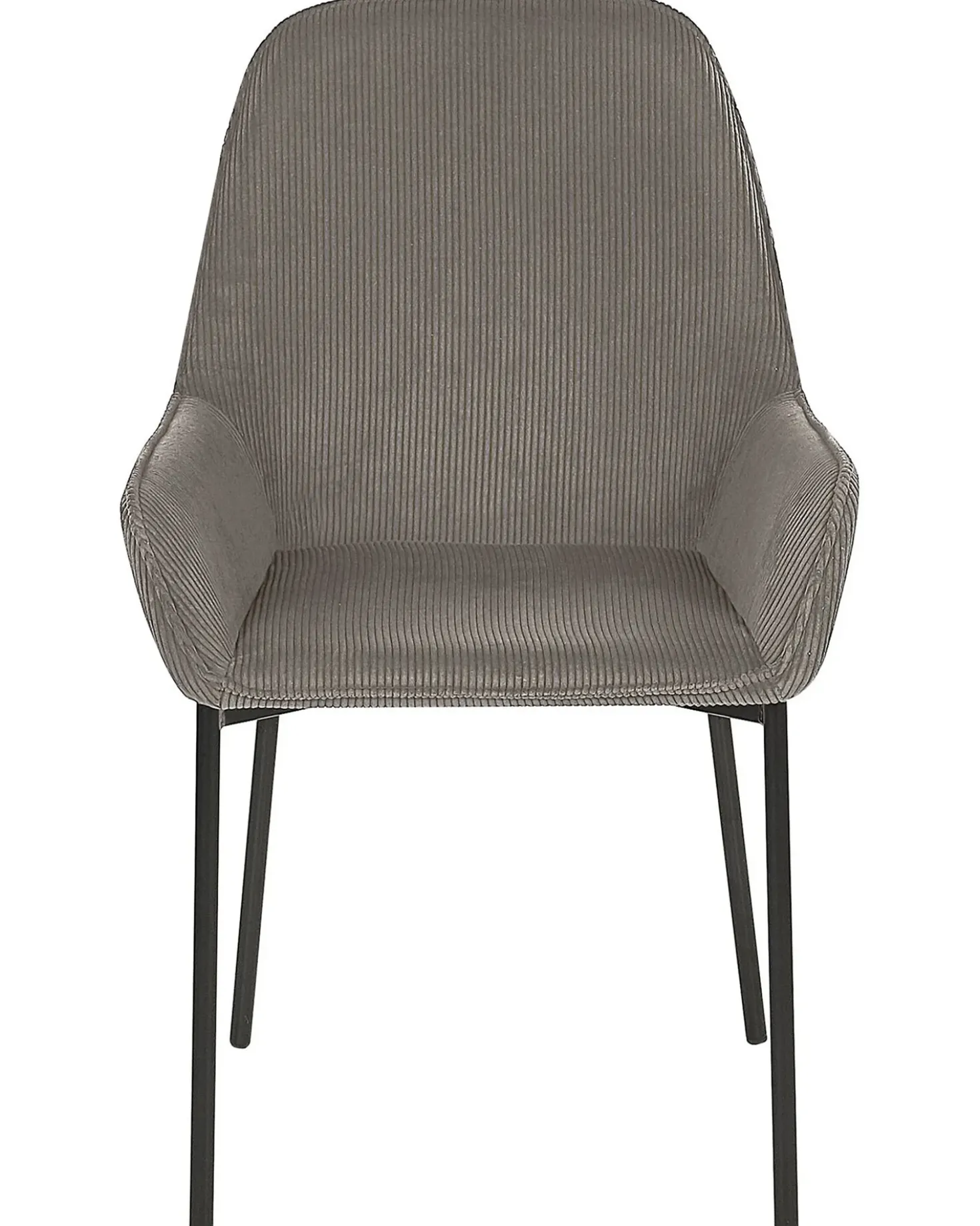 Set di 2 sedie da pranzo LOVERNA Velluto a coste Grigio