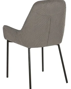 Set di 2 sedie da pranzo LOVERNA Velluto a coste Grigio