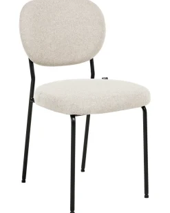 Set di 2 sedie da pranzo LOLETA Tessuto Beige chiaro
