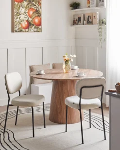 Set di 2 sedie da pranzo LOLETA Tessuto Beige chiaro