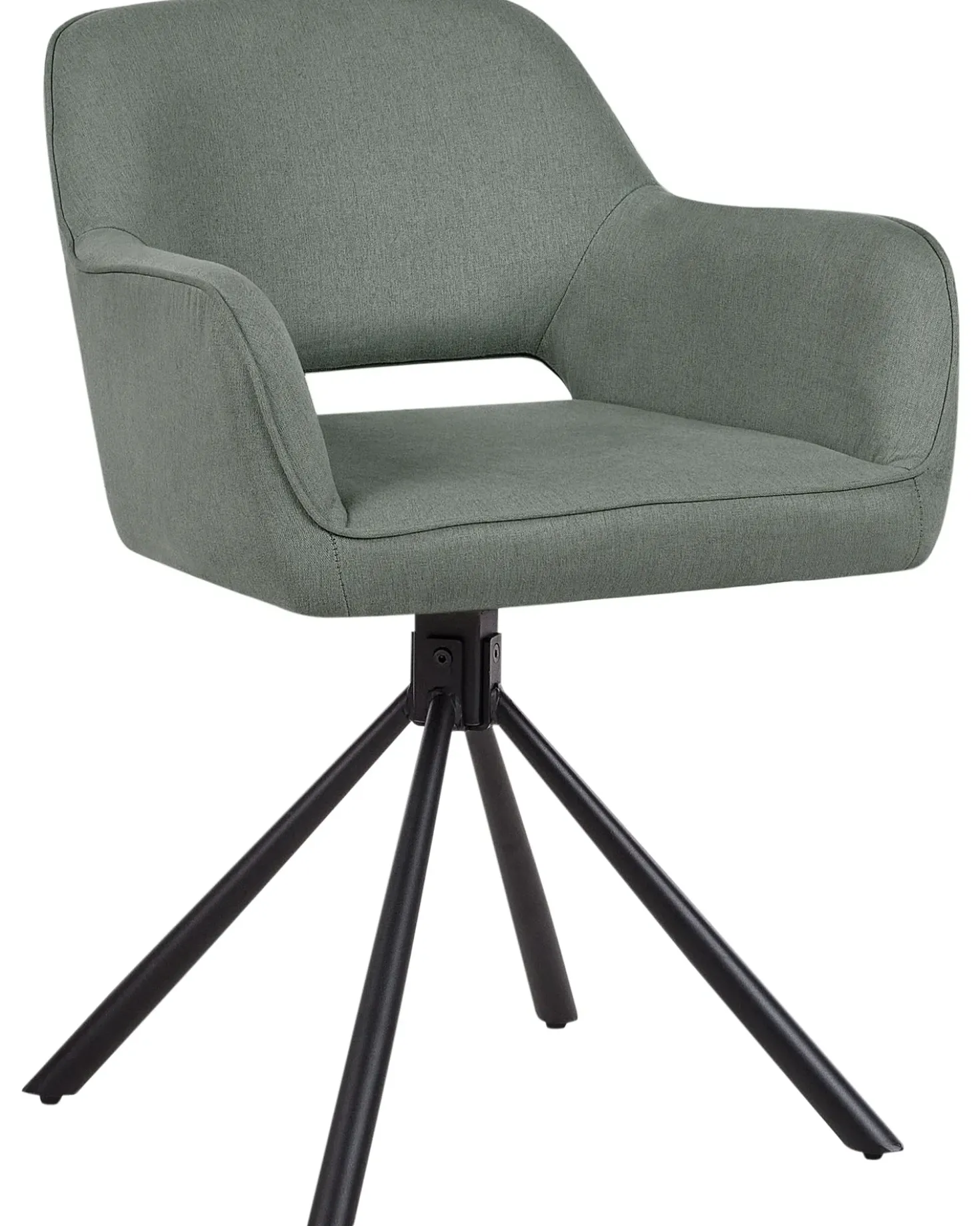 Set di 2 sedie da pranzo LOURES Tessuto Verde scuro