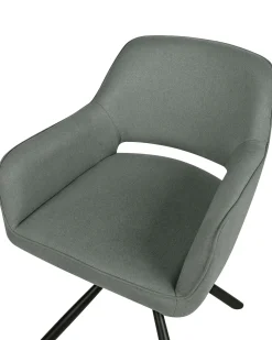 Set di 2 sedie da pranzo LOURES Tessuto Verde scuro