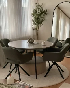 Set di 2 sedie da pranzo LOURES Tessuto Verde scuro