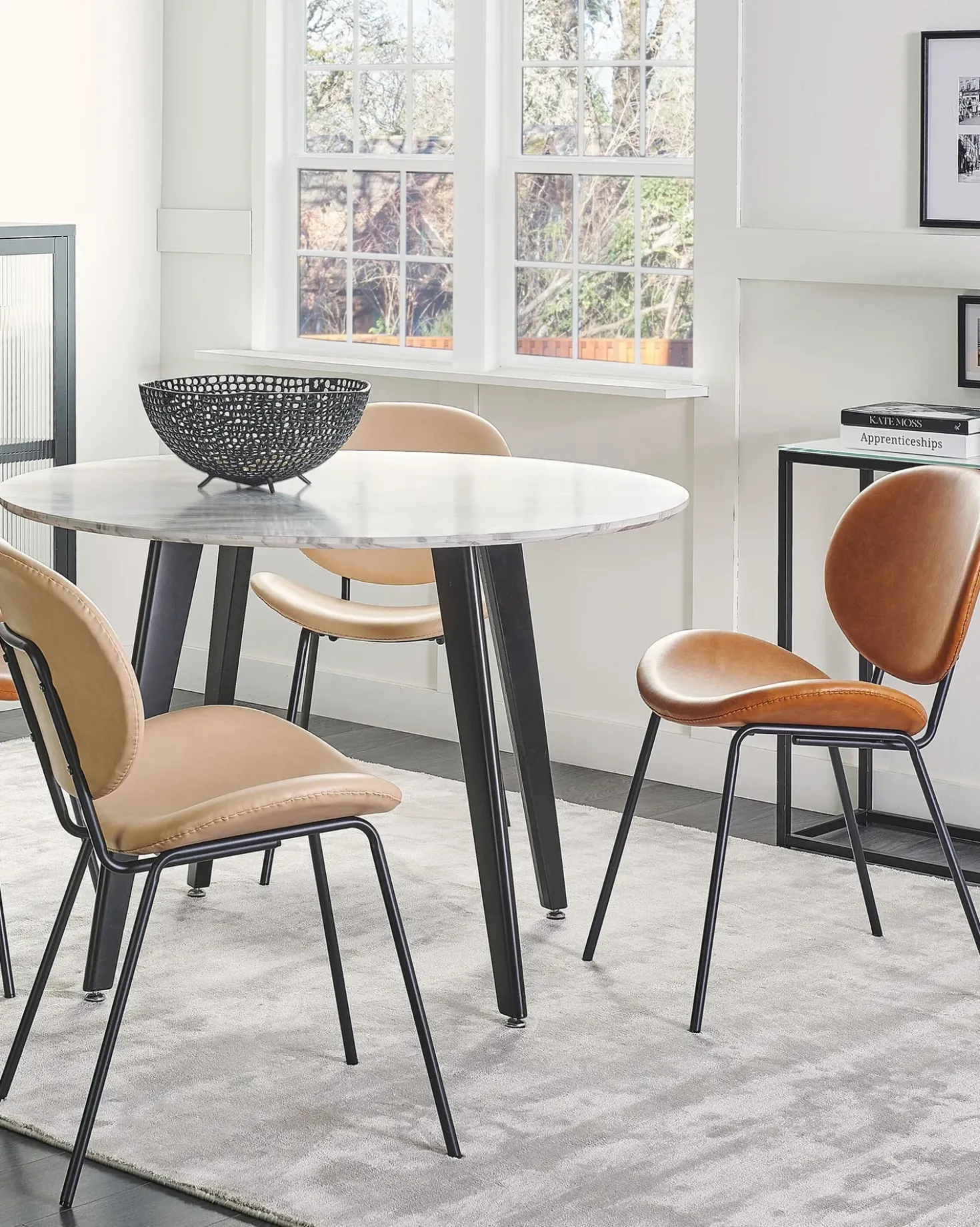 Set di 2 sedie da pranzo LUANA Pelle sintetica Beige sabbia
