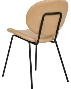 Set di 2 sedie da pranzo LUANA Pelle sintetica Beige sabbia