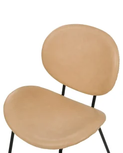 Set di 2 sedie da pranzo LUANA Pelle sintetica Beige sabbia