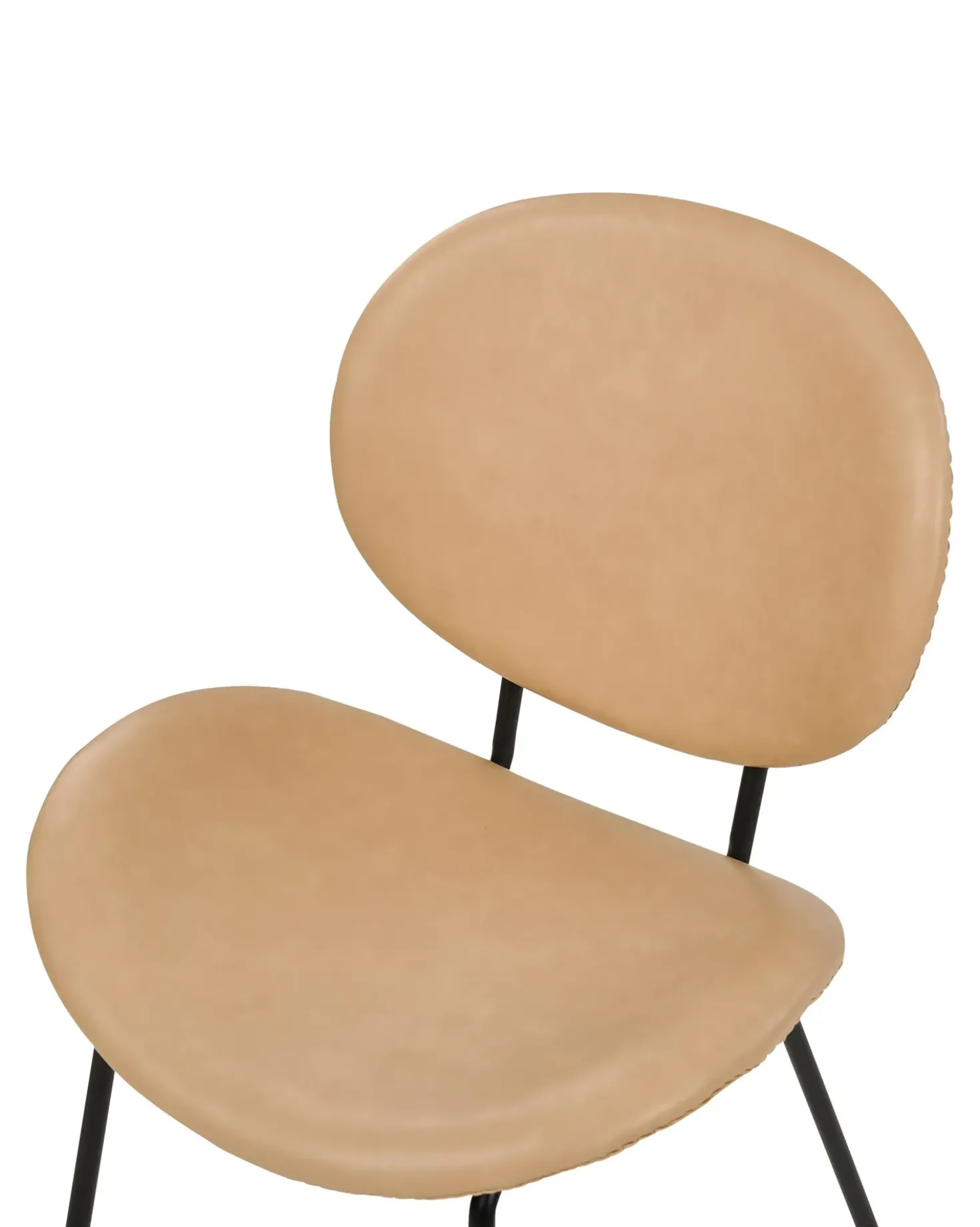 Set di 2 sedie da pranzo LUANA Pelle sintetica Beige sabbia