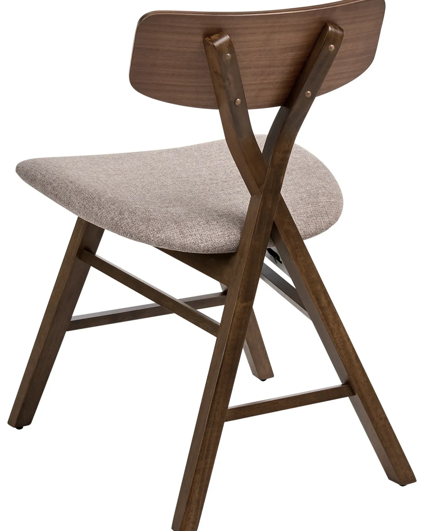 Set di 2 sedie da pranzo LELAND Legno Marrone/Tortora