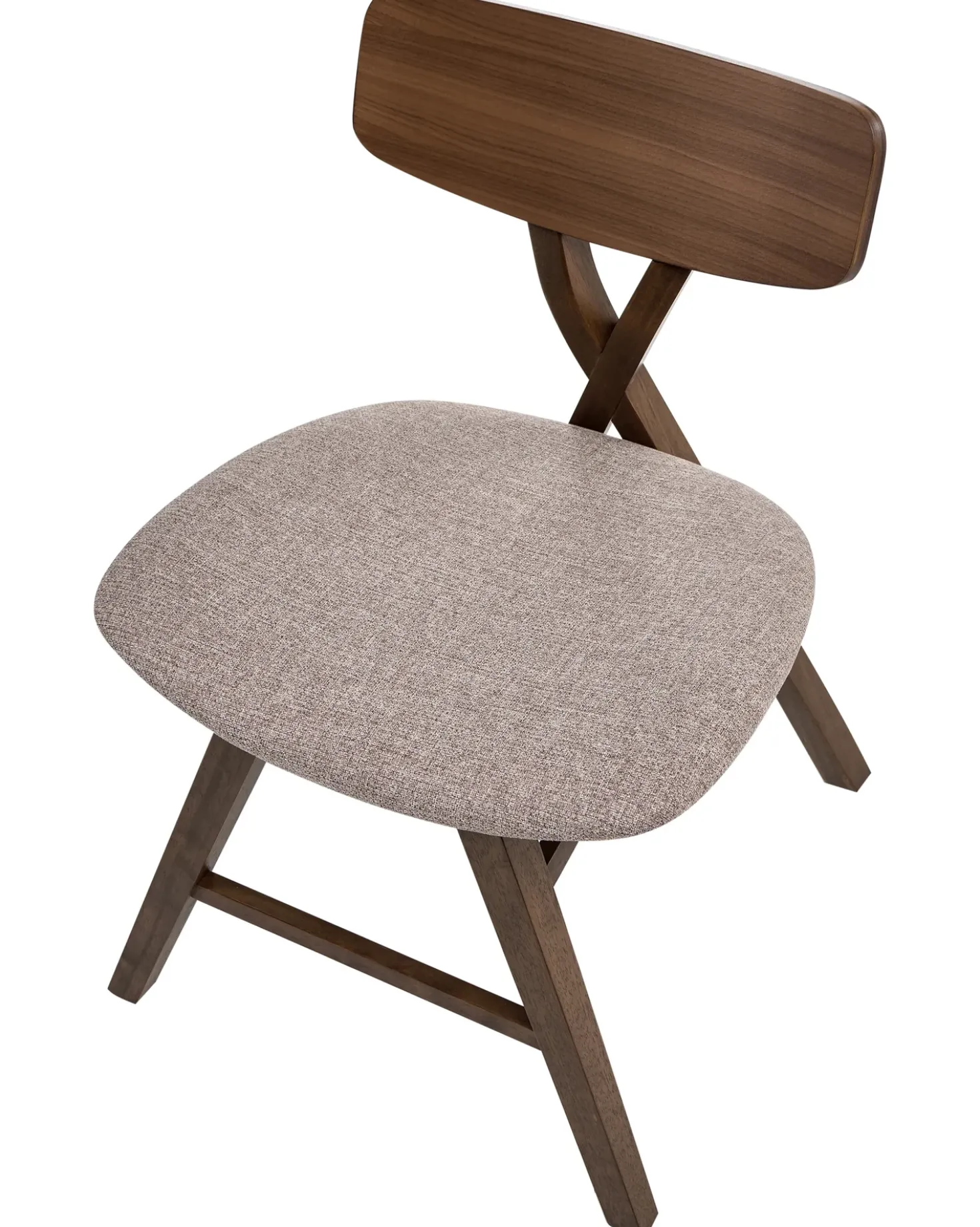 Set di 2 sedie da pranzo LELAND Legno Marrone/Tortora