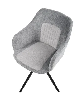 Set di 2 sedie da pranzo LIKELY Tessuto Grigio