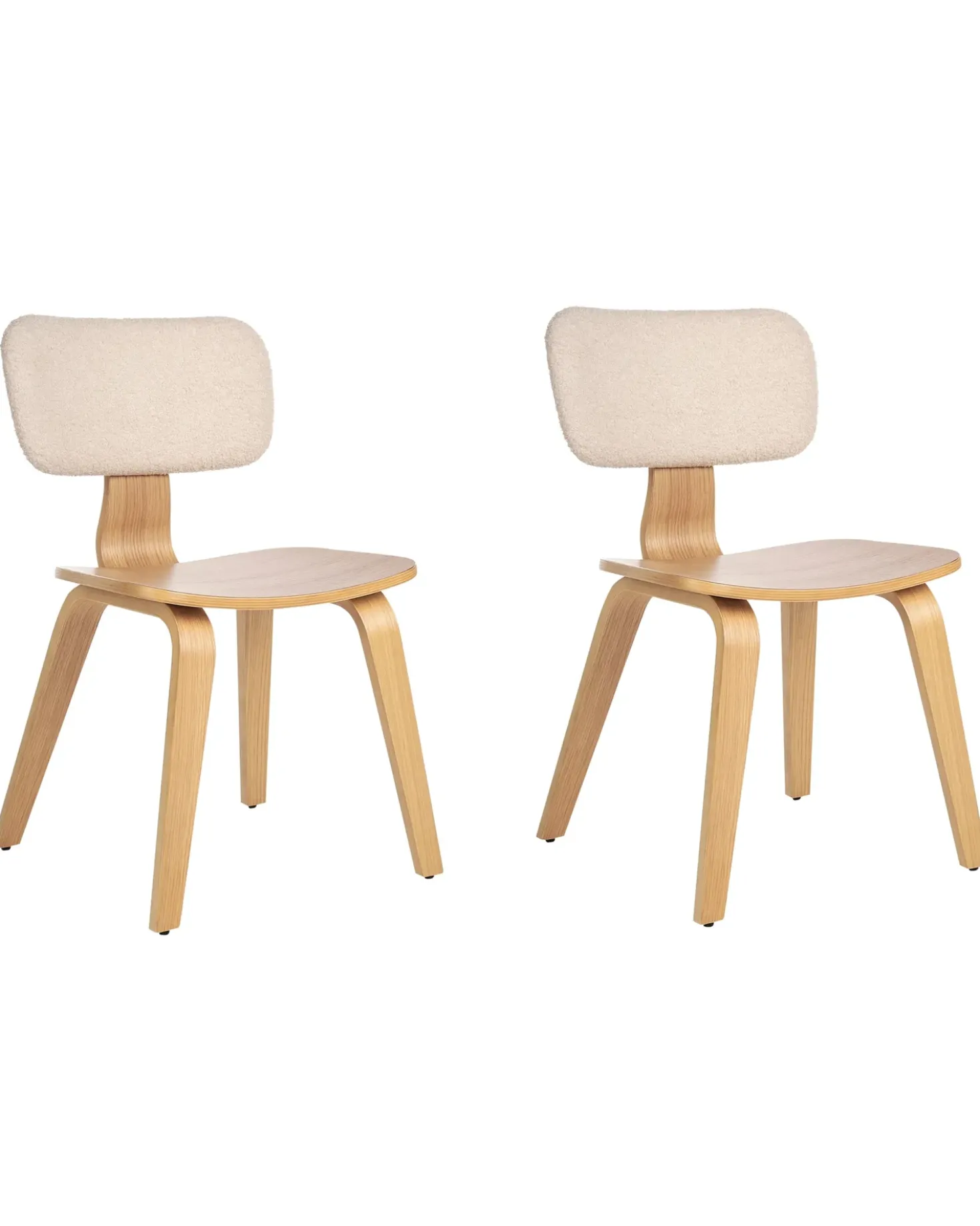Set di 2 sedie da pranzo LUCINDA Legno Marrone chiaro