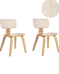 Set di 2 sedie da pranzo LUCINDA Legno Marrone chiaro