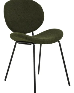 Set di 2 sedie da pranzo LUANA Bouclé Verde scuro