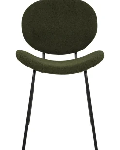Set di 2 sedie da pranzo LUANA Bouclé Verde scuro