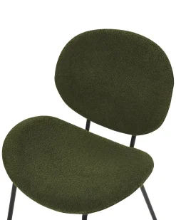 Set di 2 sedie da pranzo LUANA Bouclé Verde scuro