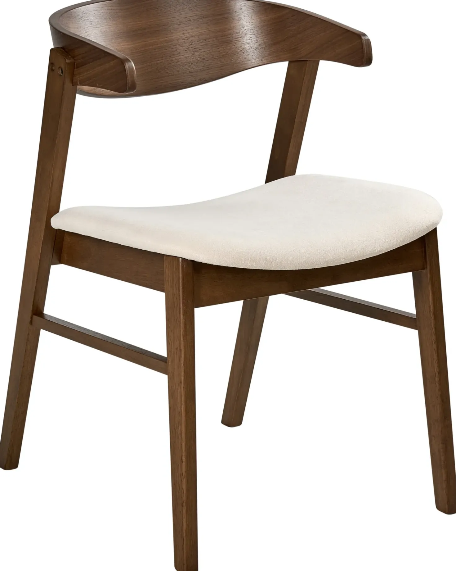 Set di 2 sedie da pranzo LILLY Tessuto Marrone/Bianco Sporco